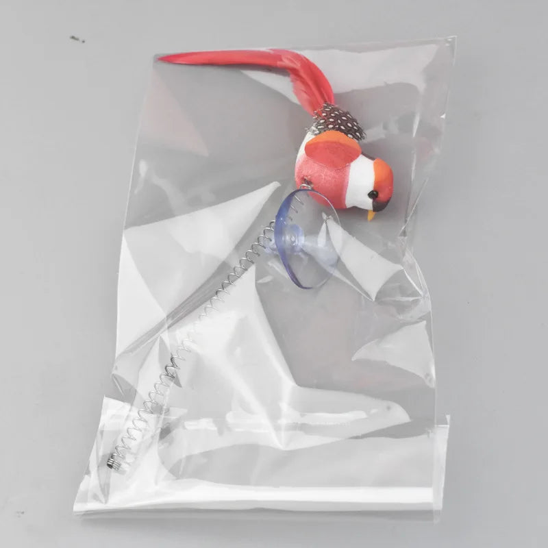 Juguete Mordedor para Gatos en Forma de Pájaro con Resorte