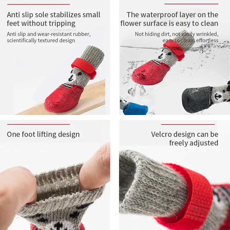 Calcetines y Zapatos para Perros en Diferentes Tallas y Colores