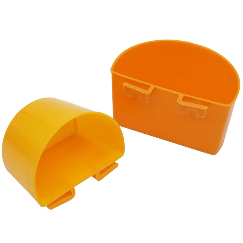 Set de 5 comederos de plástico para aves, antiderrame y fácil de limpiar