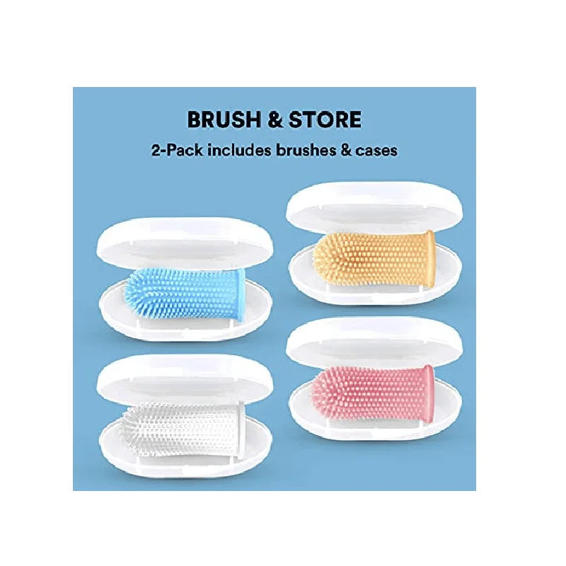 Set de Cepillo y Estuche de Limpieza Bucal para Mascotas