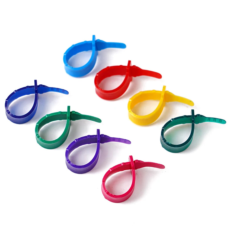 Anillos ajustables de PVC para aves de corral en diferentes colores - Pack de 30 o 50 unidades