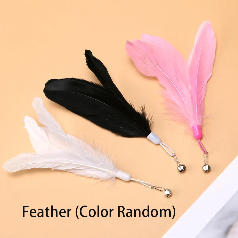Juguete para Gatos de Plumas Interactivo con Sonido y Sello en Succión