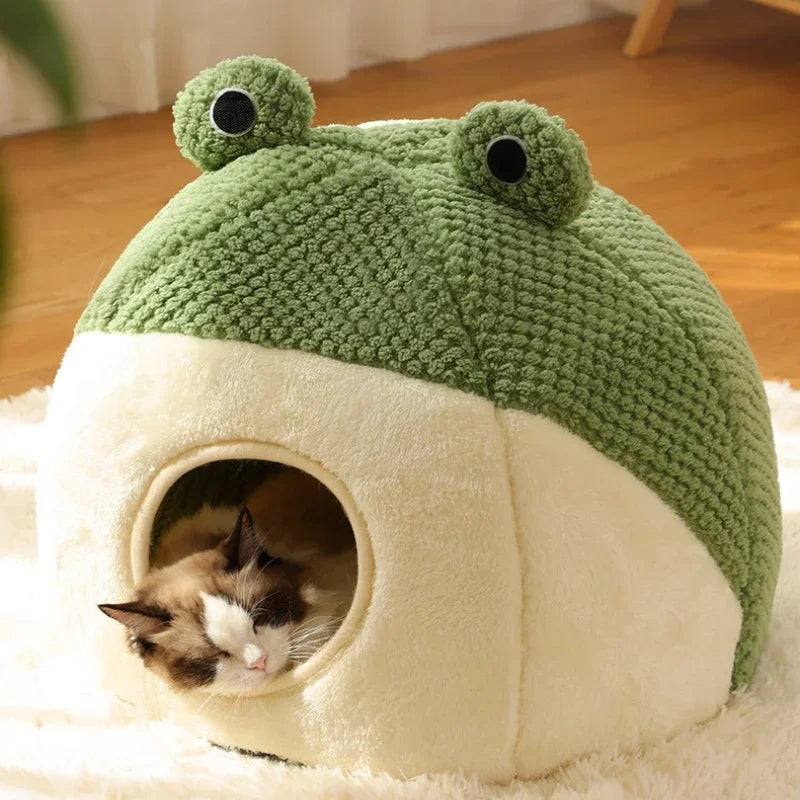 Cama Nido para Gatos BPEDT – Diseño Divertido en Forma de Rana