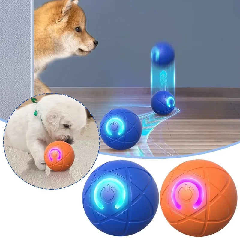 Pelota de Juguete Inteligente para Perros y Gatos con Movimiento Automático y Luz LED