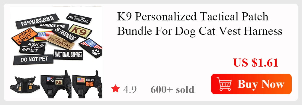 Arnés táctico para perros con bolsillos y ajuste ajustable