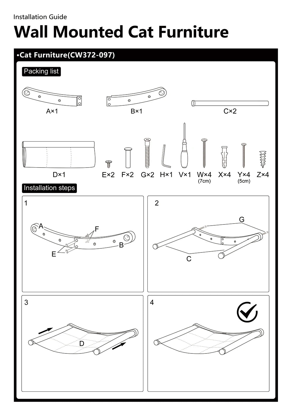 Cama de colgante para gatos con soporte de madera para descansar y observar