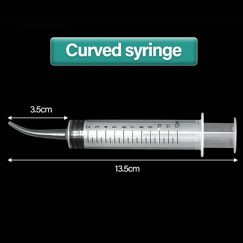 Jeringa de codo de plástico para aves con capacidad de 12ml — Pack de 3, 5 o 10 unidades