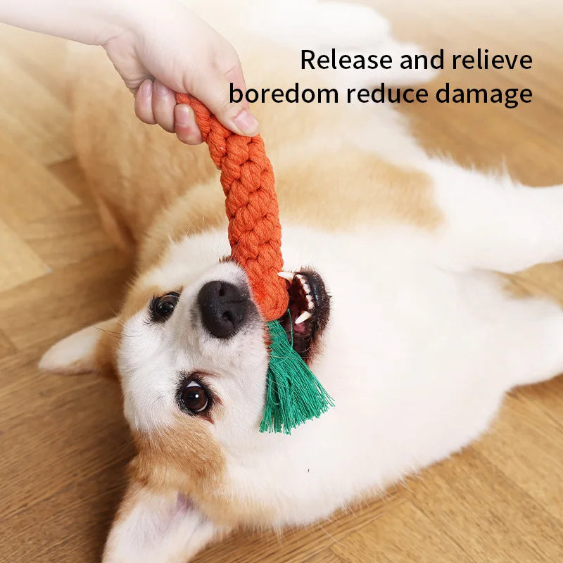 Juguete para Perros RopeCarrot - Duradero, Seguro y Divertido para Masticar