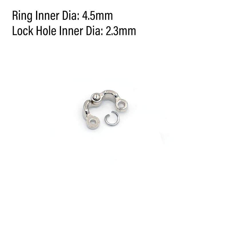 Anillo de pata para aves de acero inoxidable con cadena de seguridad de 50cm