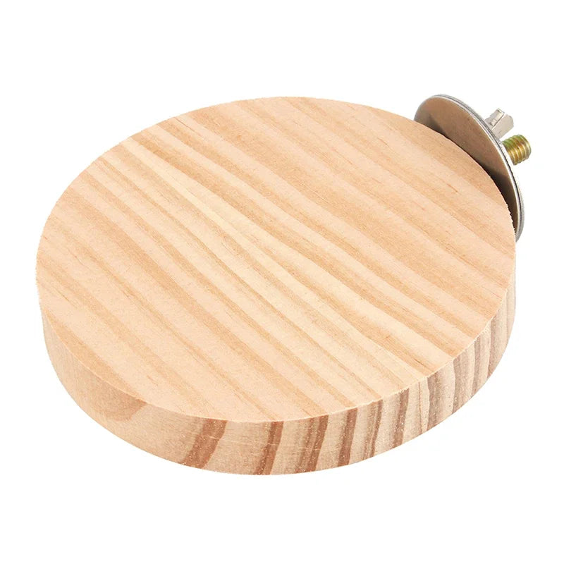 Soporte de madera para aves pequeñas y loros