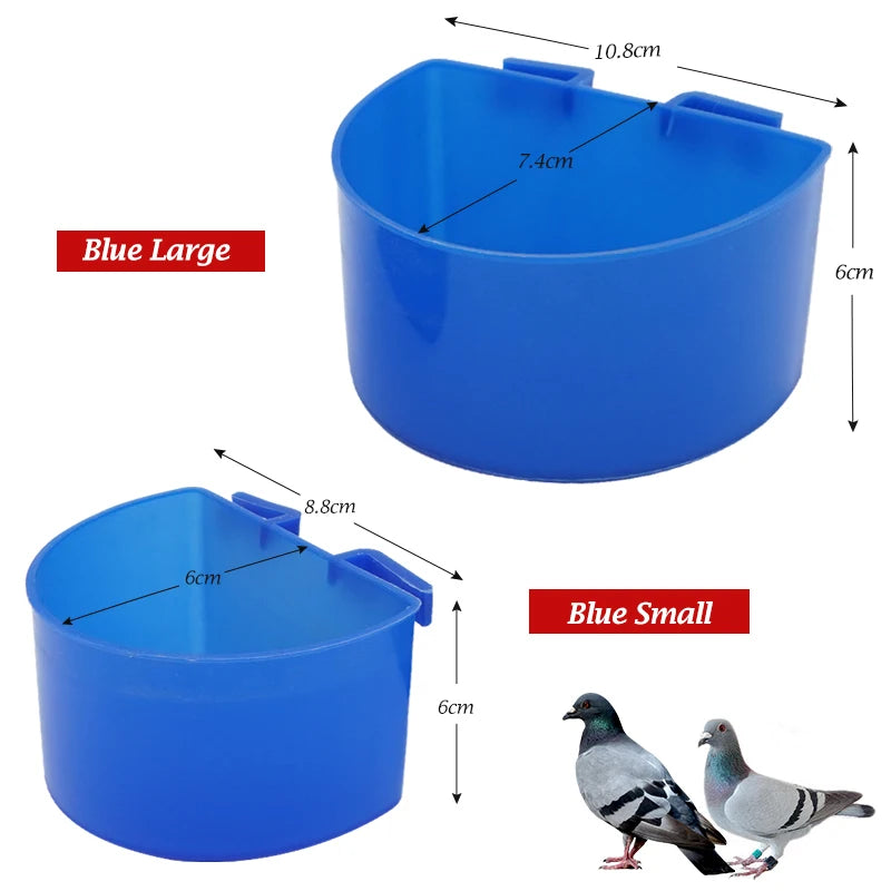 Set de 5 comederos de plástico para aves, antiderrame y fácil de limpiar