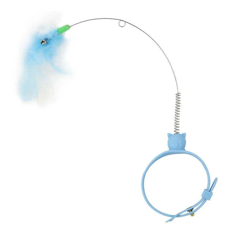 Juguete para Gatos con Plumas y Dedo Ajustable en Silicon