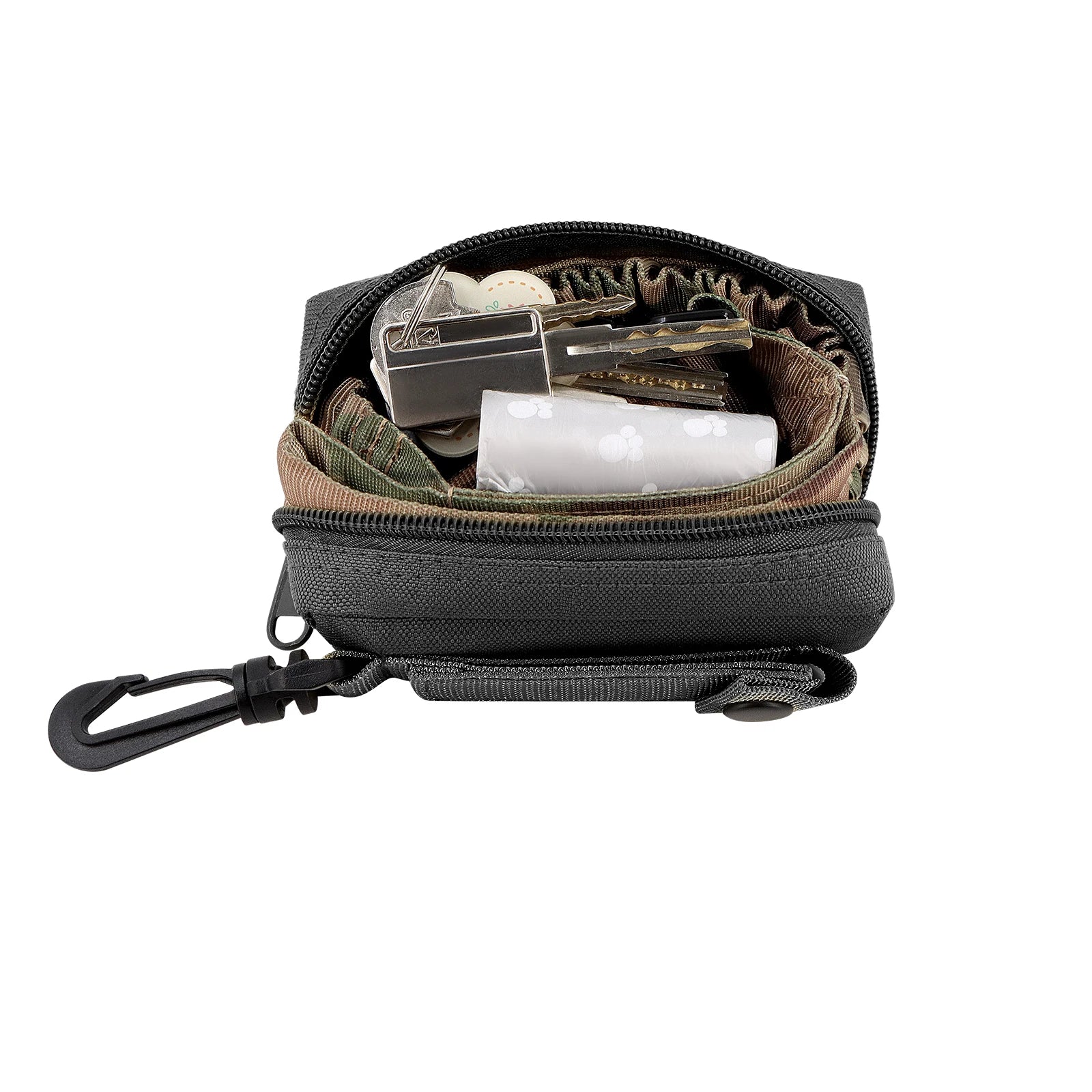 Dispensador de bolsas para excrementos de perro con clip y gran capacidad