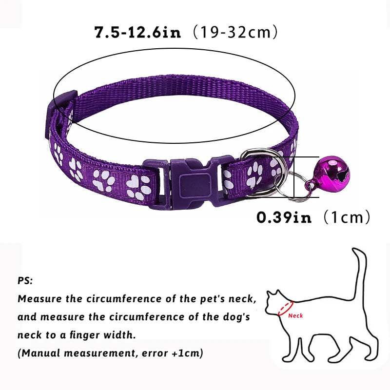 Collar para Gatos con Campana y Diseño Colorido – Ajustable, Duradero y Antiguo