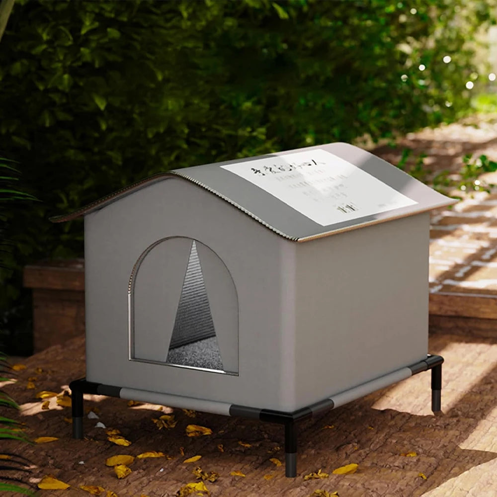 Casa para gatos resistente y aislante para interiores y exteriores