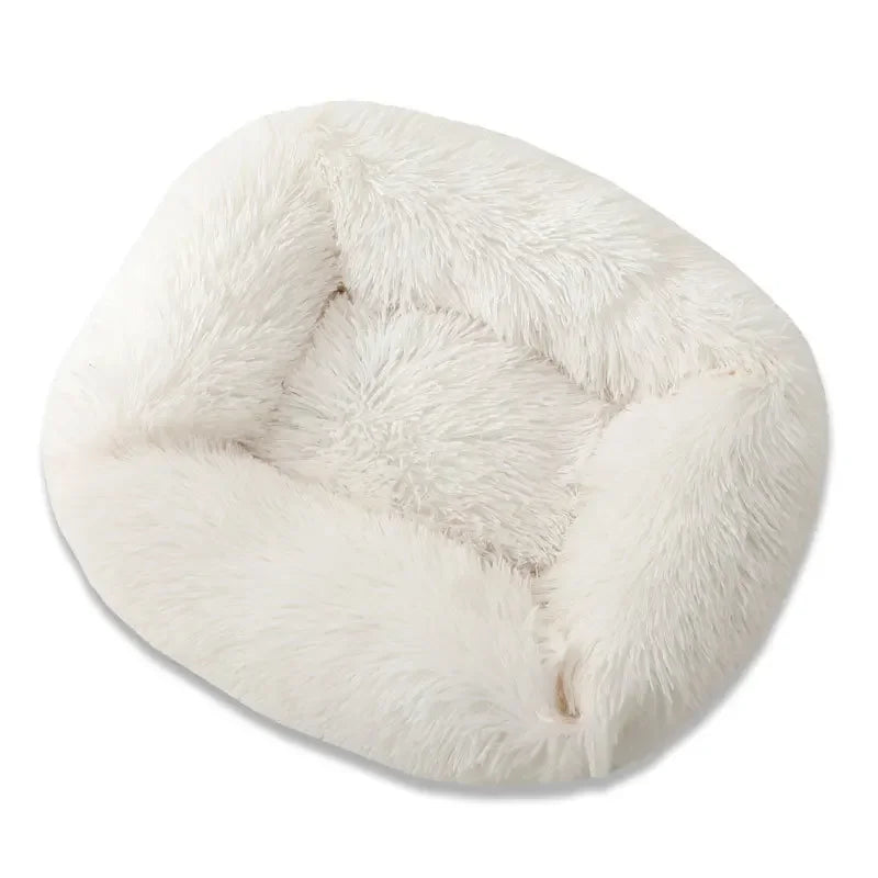 Cama Cuadrada de Felpa para Perros y Gatos – Suave, Cálida y Antideslizante