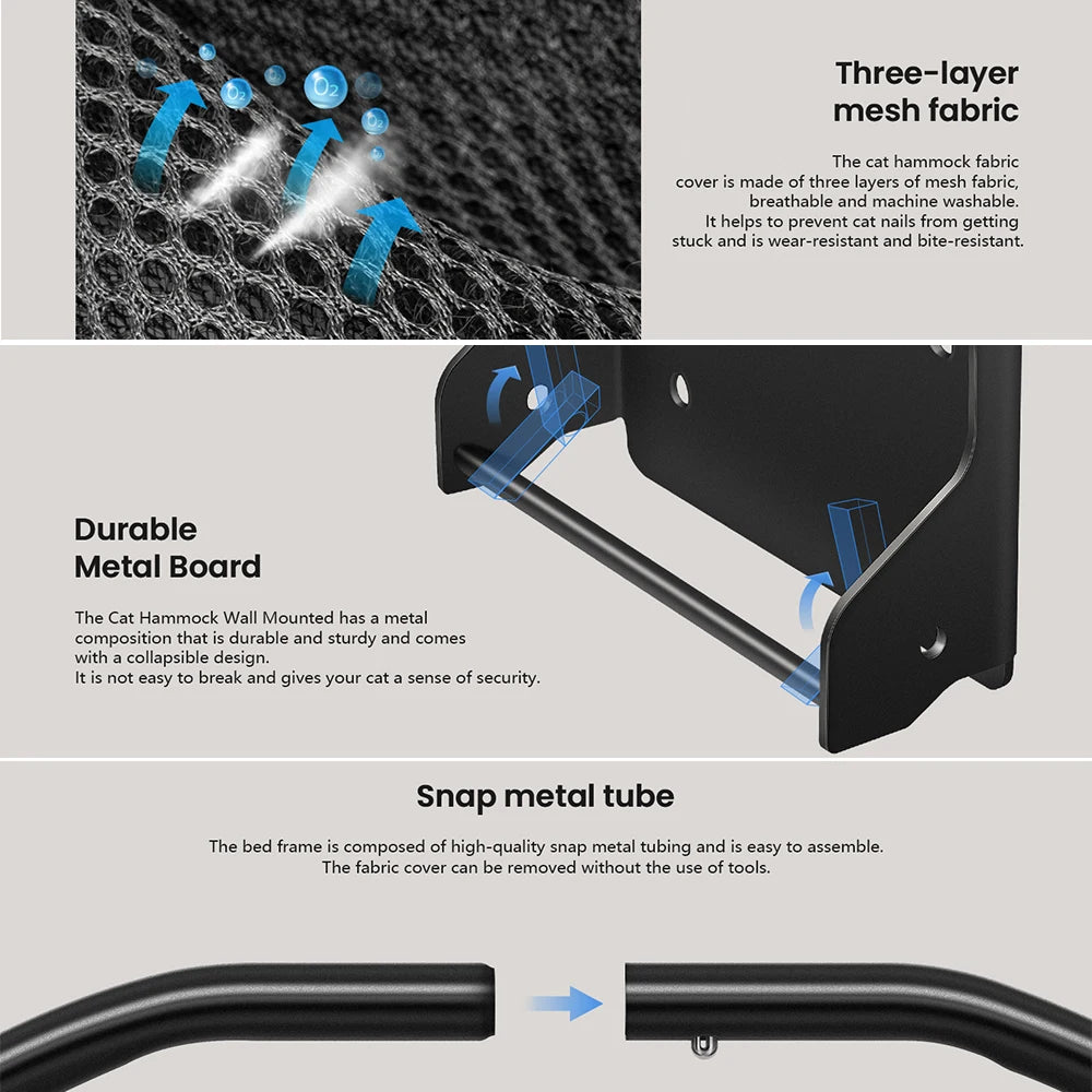 Columpio de pared para gatos con diseño en baloncesto y estructura ajustable