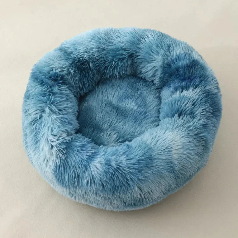 Cama Redonda de Felpa para Perros y Gatos BPEDT – Cálida, Suave y Antideslizante