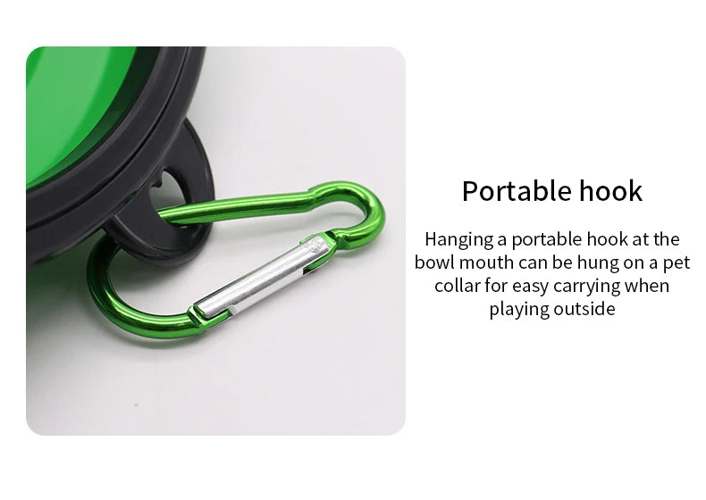 Cuenco Plegable para Perros en Silicona - Duradero, Anticaída y Multiusos
