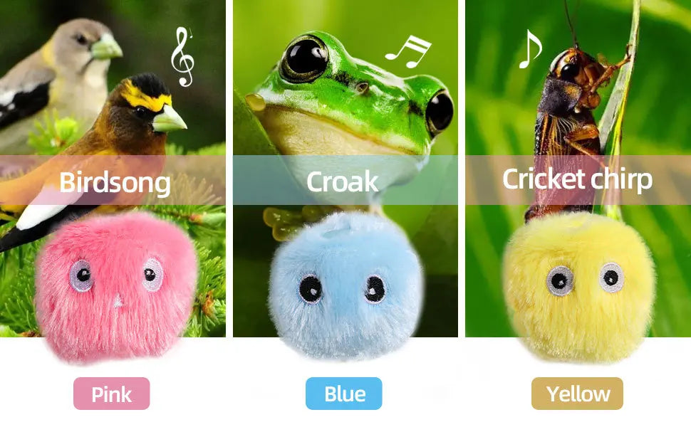 Pelota de Juego para Gatos con Sonidos Realistas y Catnip, Atractiva y Duradera