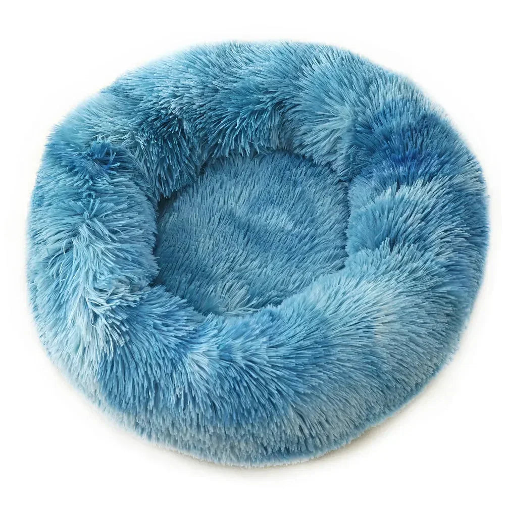 Cama Redonda de Felpa para Perros y Gatos BPEDT – Cálida, Suave y Antideslizante