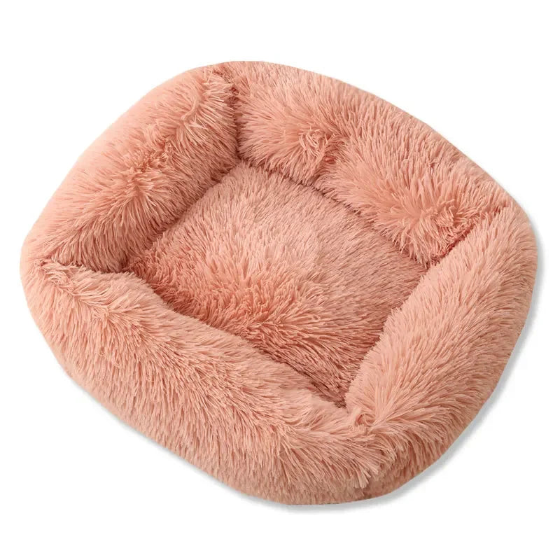 Cama Cuadrada de Felpa para Perros y Gatos – Suave, Cálida y Antideslizante