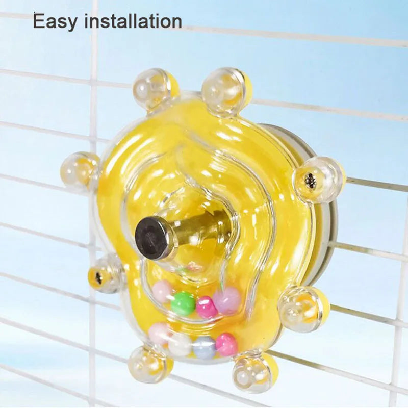 Mini comedero de plástico para aves tamaño 6x6cm