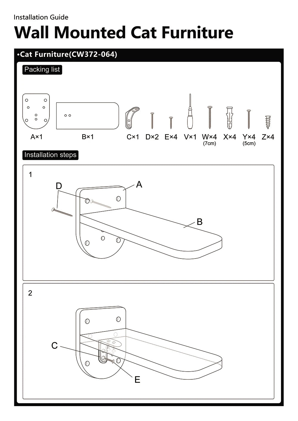 Escalera para gatos de madera con 3 niveles y soporte para pared