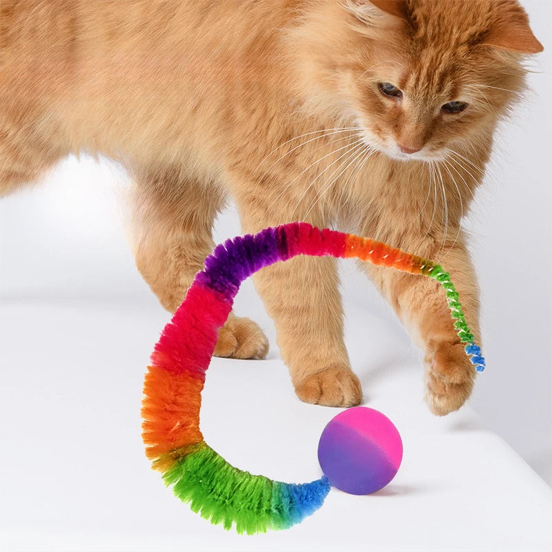 Pelotas de Goma para Gatos - Juego de Diversión, Resistente y Colorido