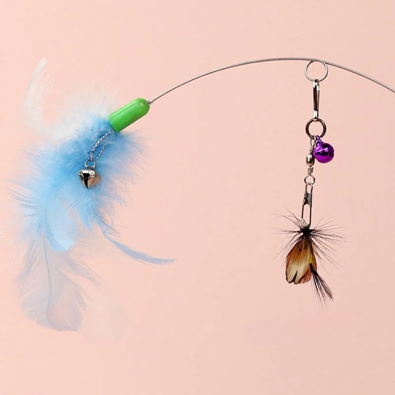 Juguete para Gatos con Plumas y Dedo Ajustable en Silicon