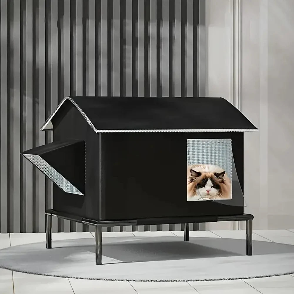 Casa para gatos impermeable y fácil de montar para uso exterior e interior
