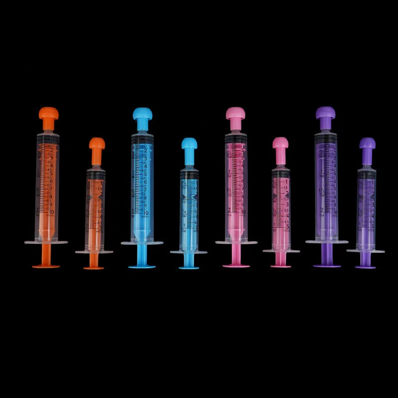 Jeringa de alimentación de plástico para mascotas, 5ml y 10ml, paquete de 5 unidades