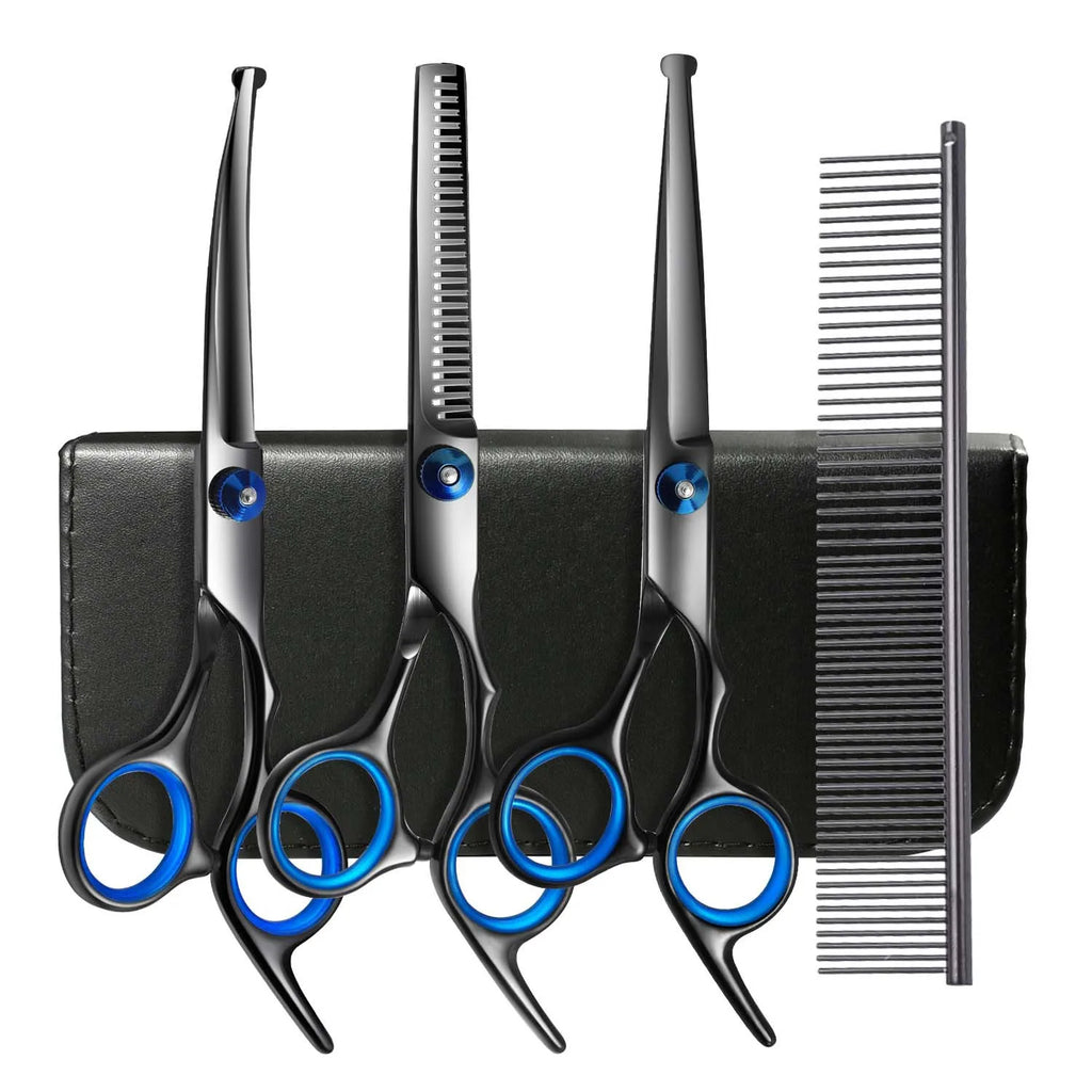 Tijeras de Grooming para Perros – Cuchilla Larga, Seguridad y Diseño Ergonómico