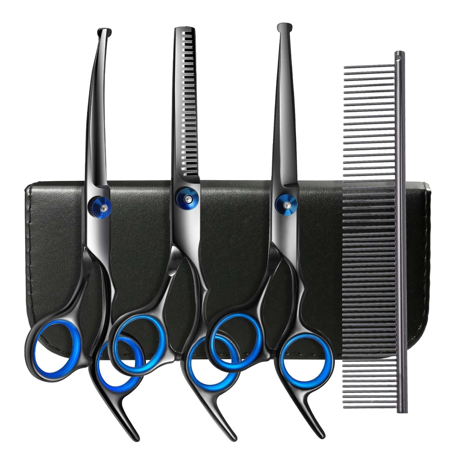 Tijeras de Grooming para Perros – Cuchilla Larga, Seguridad y Diseño Ergonómico