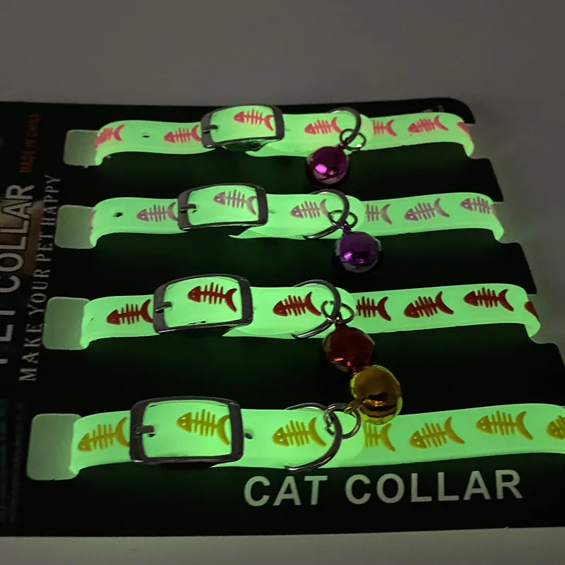 Collar de Silicona Luminoso para Gatos – Ajustable y Colorido