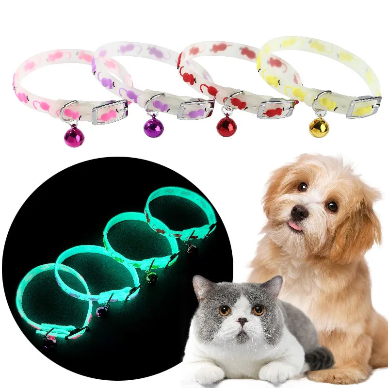 Collar de Silicona Luminoso para Gatos – Ajustable y Colorido
