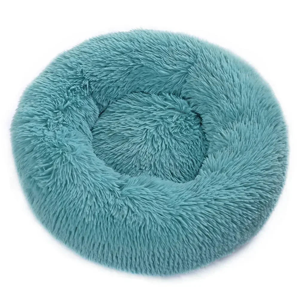 Cama Redonda de Felpa para Perros y Gatos BPEDT – Cálida, Suave y Antideslizante