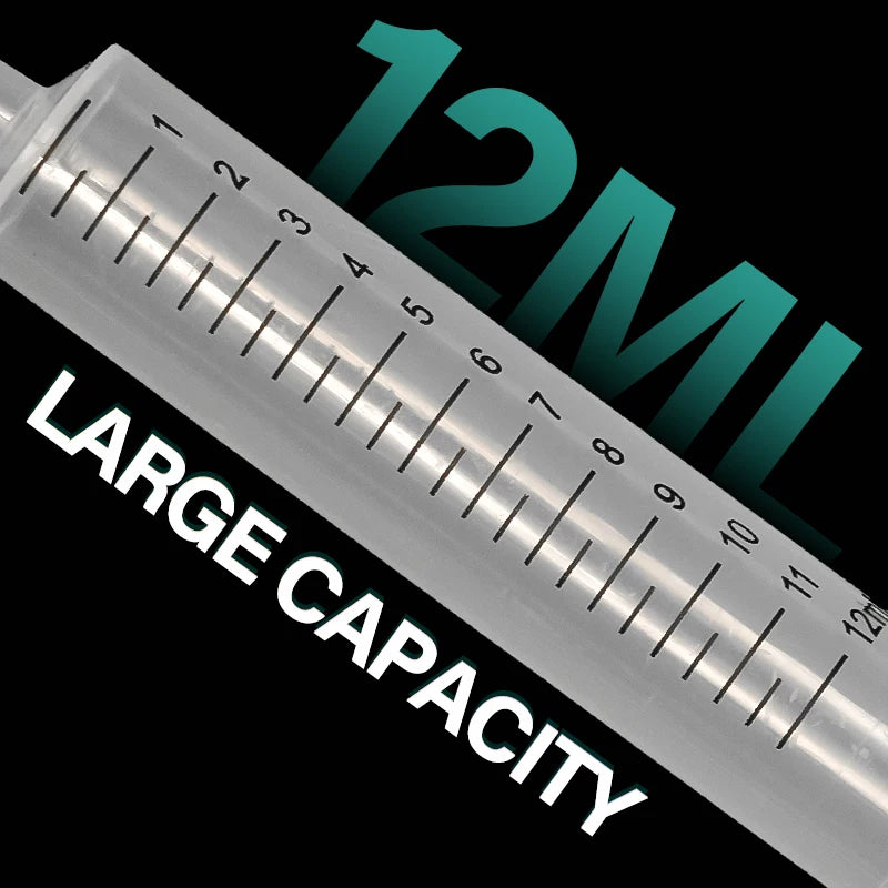 Jeringa de codo de plástico para aves con capacidad de 12ml — Pack de 3, 5 o 10 unidades