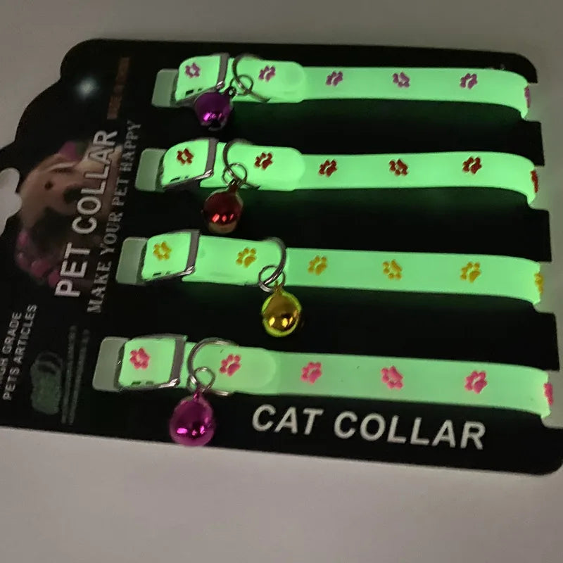 Collar de Silicona Luminoso para Gatos – Ajustable y Colorido