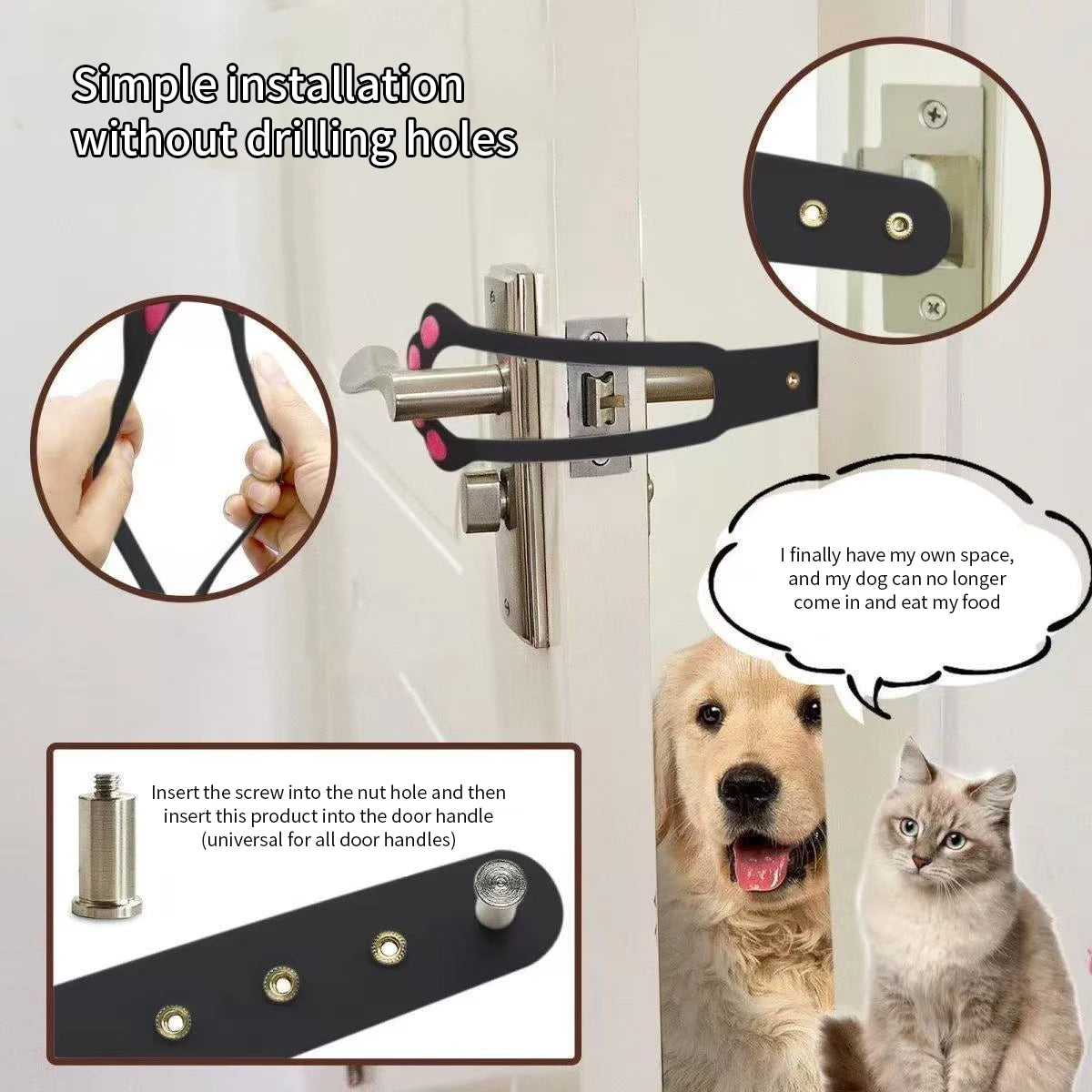 Cierre de Seguridad para Puerta de Gato - Fácil de Instalar y Durable