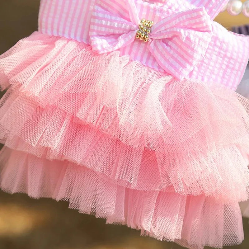 Falda con Rayas para Perros – Diseño Princess, Cómoda y Estilizada