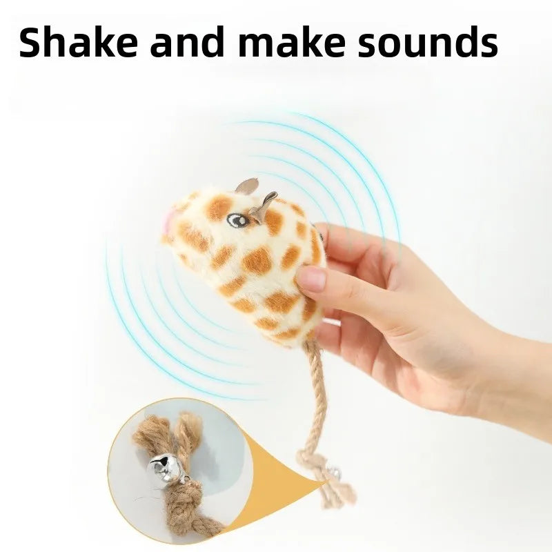 Ratón Juguete Automático Chirriante para Gatos - Diversión Autónoma y Estimulante