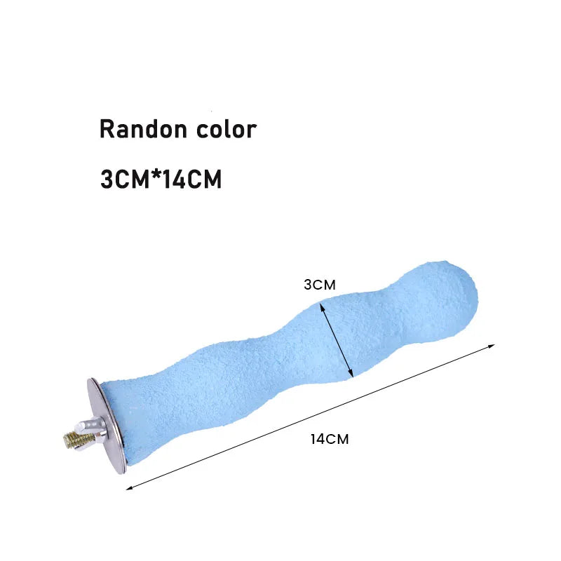 Juguete de madera para pico y garras de aves - barras de molienda y accesorios para jaula de loro