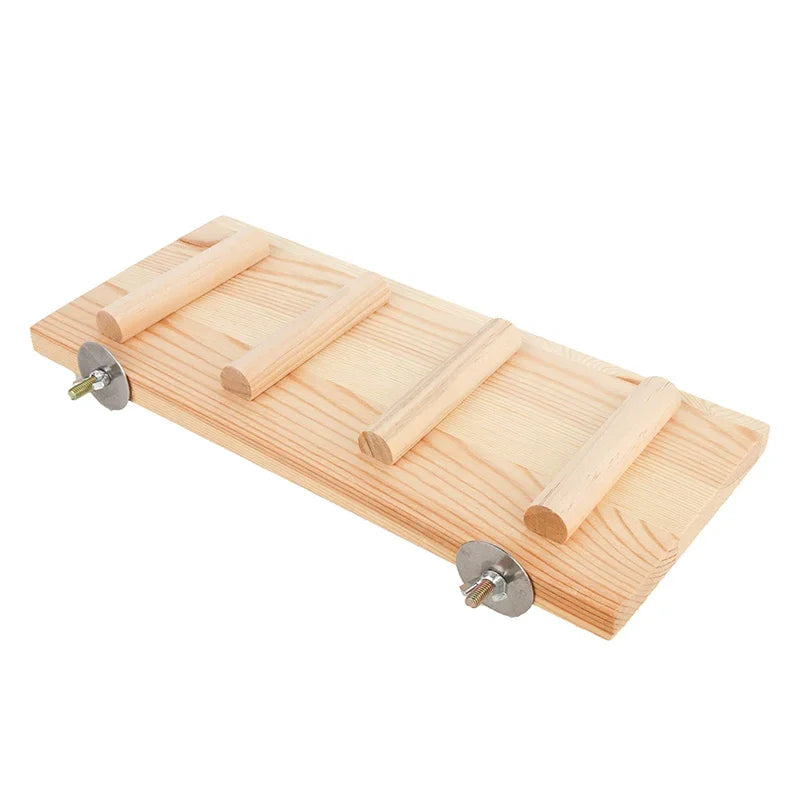 Soporte de madera para aves pequeñas y loros