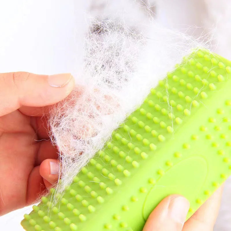 Cepillo Eliminador de Pelos para Mascotas en Silicone - Duradero, Ecológico y Compacto