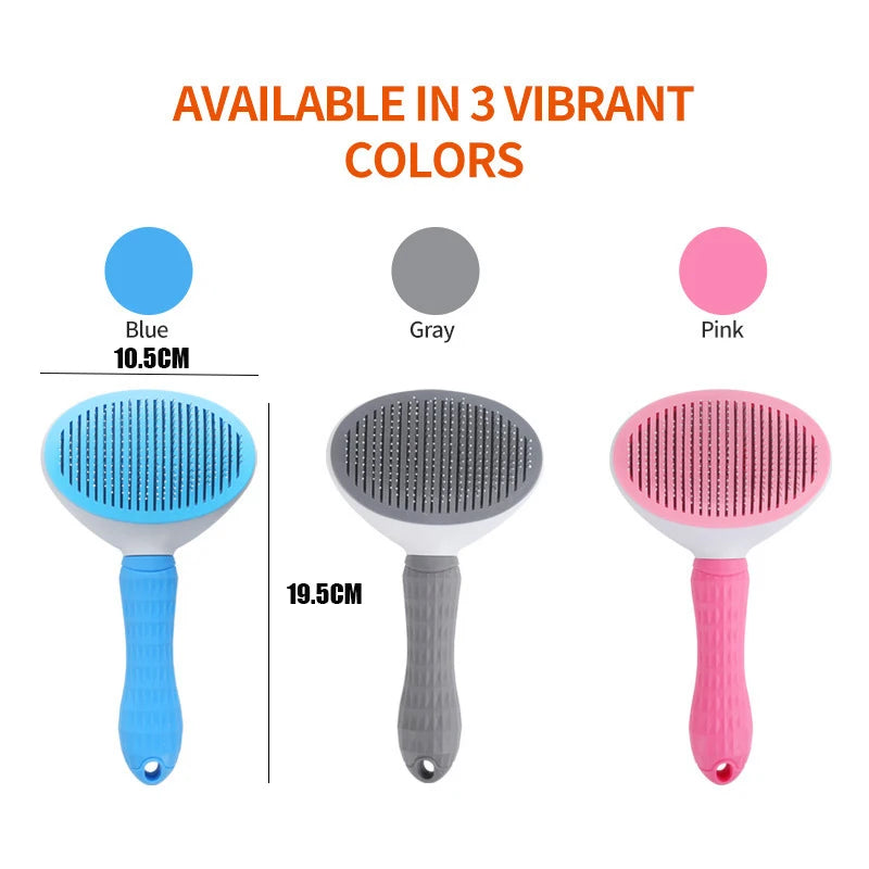 Peine Eliminador de Pelaje para Perros y Gatos – Material de Acero Inoxidable, Eficaz y Duradero