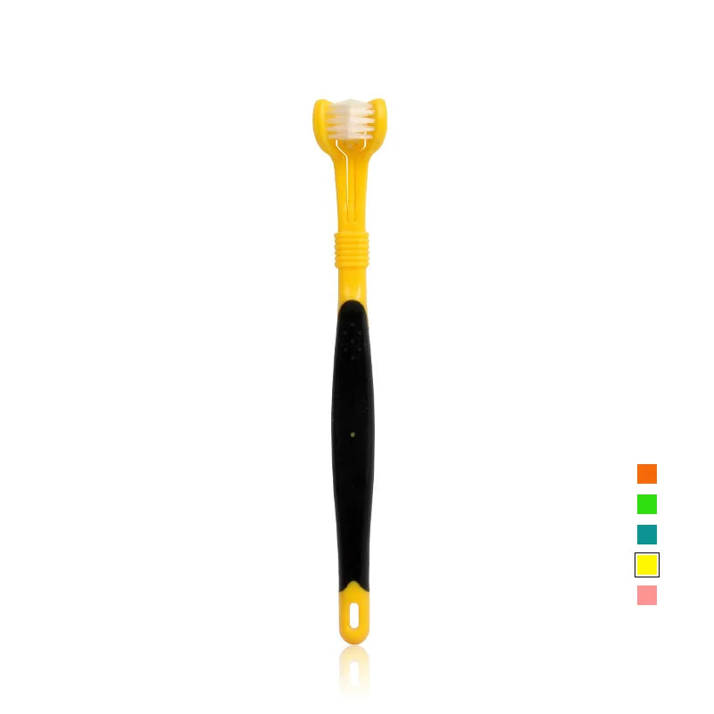 Cepillo de Dientes para Mascotas de Tres Cabezas – Limpieza Efectiva y Suave para Perros y Gatos