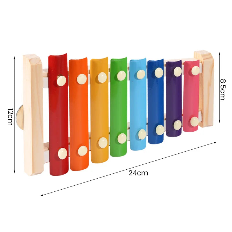 Juguete para pajaros con xilófono y comedero decorativo para aves