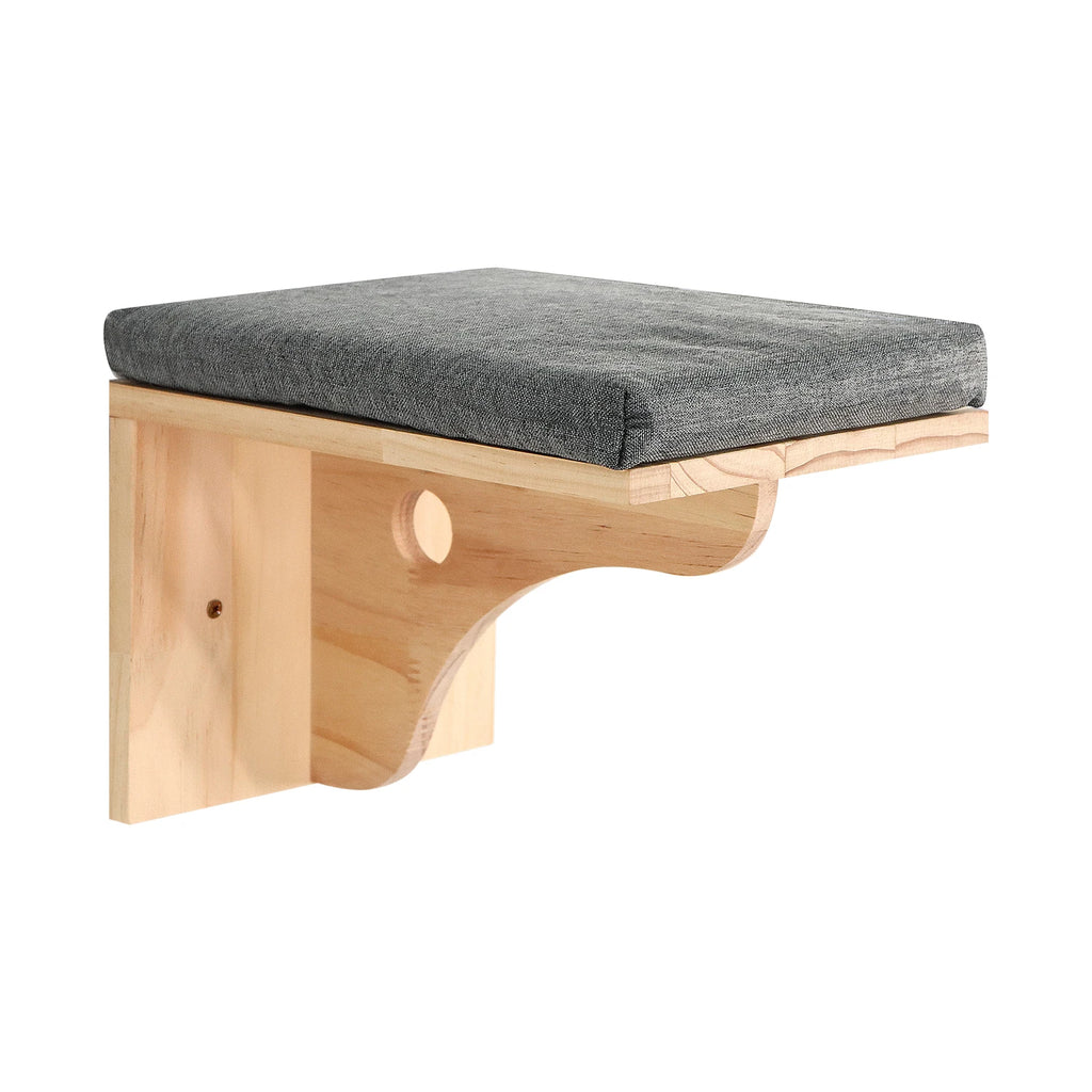 Árbol para gatos resistente y duradero de madera con plataformas y rascadores desmontables