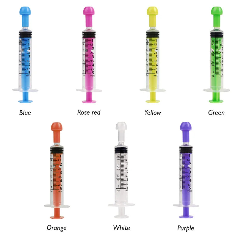 Jeringa de alimentación de plástico para mascotas, 5ml y 10ml, paquete de 5 unidades